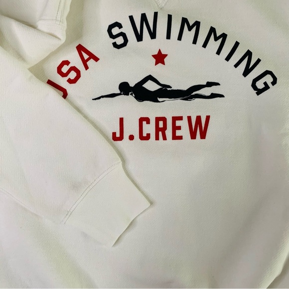 JCrew Limited-edition USA Swimming® Heritage Fleece Crewneck Sweatshirt Size XXS - Picture 10 of 12